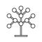 Phylogenetic, tree vector icon. Element of bio engineering illustration.  Thin line sign for website design and development, app d