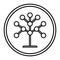 Phylogenetic, tree vector icon. Element of bio engineering illustration.  Thin line sign for website design and development, app d