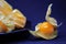 Physalis peruviana fruit. Close-up of golden berries