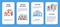 Physical education lesson school class mobile application banner set.