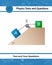 Physical experiment with Lifting a load. Thrust and linear momentum on inclined plane. Template for exam question with the laws