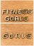 Physical fitness goals wood letters