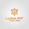 Physical fitness, letter LF vector logo design