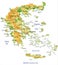 Physical map of Greece