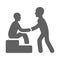 Physical support, assistance icon. Gray vector graphics