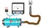 The physical task for studying the topic of Ohm`s laws for an electrical circuit