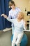 Physical Therapist Helps Senior Woman