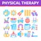 Physical Therapy And Recovery Icons Set Vector