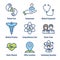 Physician Care Icon Set w medical, patient, and health care, etc