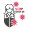 Physician protection stop covid 19, pandemic coronavirus, outbreak disease respiratory