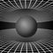 Physics - anomalous black hole phenomenon. Warp time and space. Sci-fi background. Vector illustration
