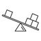 Physics balance icon, outline style