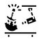 Physics experiment video lesson glyph icon vector illustration