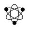 Physics icon vector. molecule illustration sign. nucleus and atoms symbol. science logo.