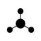 Physics icon vector. molecule illustration sign. nucleus and atoms symbol. science logo.