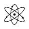 Physics icon vector. molecule illustration sign. nucleus and atoms symbol. science logo.