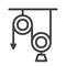 Physics lesson line icon