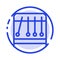 Physics, Pendulum, Science Blue Dotted Line Line Icon