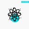 Physics, React, Science turquoise highlight circle point Vector icon