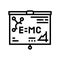 physics studying line icon vector illustration