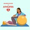 Physiotherapeutic Exercise on Fitball Ad Poster