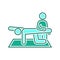 Physiotherapy color line icon. Rehabilitation, therapy