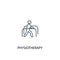 Physiotherapy concept line icon. Simple