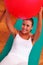 Physiotherapy exercises with bobath ball fitball