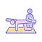 Physiotherapy line color icon. Rehabilitation, therapy concept. Injury treatment.Isolated vector element. Outline