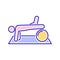 Physiotherapy line color icon. Rehabilitation, therapy. Isolated vector element. Outline pictogram for web page, mobile
