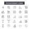 Physiotherapy line icons, signs, vector set, outline illustration concept