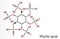 Phytic acid, fytic acid, phytate, phytine, myo-inositol hexakisphosphate molecule. It has role as iron chelator, antineoplastic