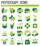 Phytoterapy icons set on white background for graphic and web design. Simple vector sign. Internet concept symbol for