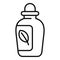 Phytotherapy plant bottle icon, outline style