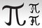 Pi 3.14 math mathematical constant sign or symbol flat icon for apps and websites