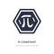 pi constant icon on white background. Simple element illustration from Signs concept
