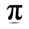 Pi letter of the Greek alphabet, mathematical symbol. Circle.