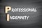 PI - Professional Indemnity insurance coverage acronym, business concept on blackboard