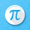 Pi sign on a blue background. Mathematical constant, irrational number. Abstract vector illustration for a Pi Day.