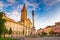 Piacenza, medieval town, Italy. Piazza Duomo in the city center with the cathedral of Santa Maria Assunta and Santa Giustina