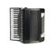Piano accordion isolated on white. Musical instrument