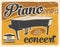 Piano concert music poster, classic music festival