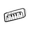 Piano doodle icon vector icon vector