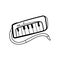 Piano doodle icon vector icon vector