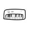 Piano doodle icon vector icon vector
