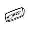 Piano doodle icon vector icon vector