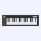 Piano or electronic keyboard keys line art icon for music apps and websites. Vector illustration