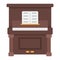 Piano flat icon, music and instrument,