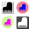 Piano. flat vector icon