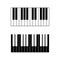 Piano icon and keys of piano concept modern music print and web design piano poster on white vector